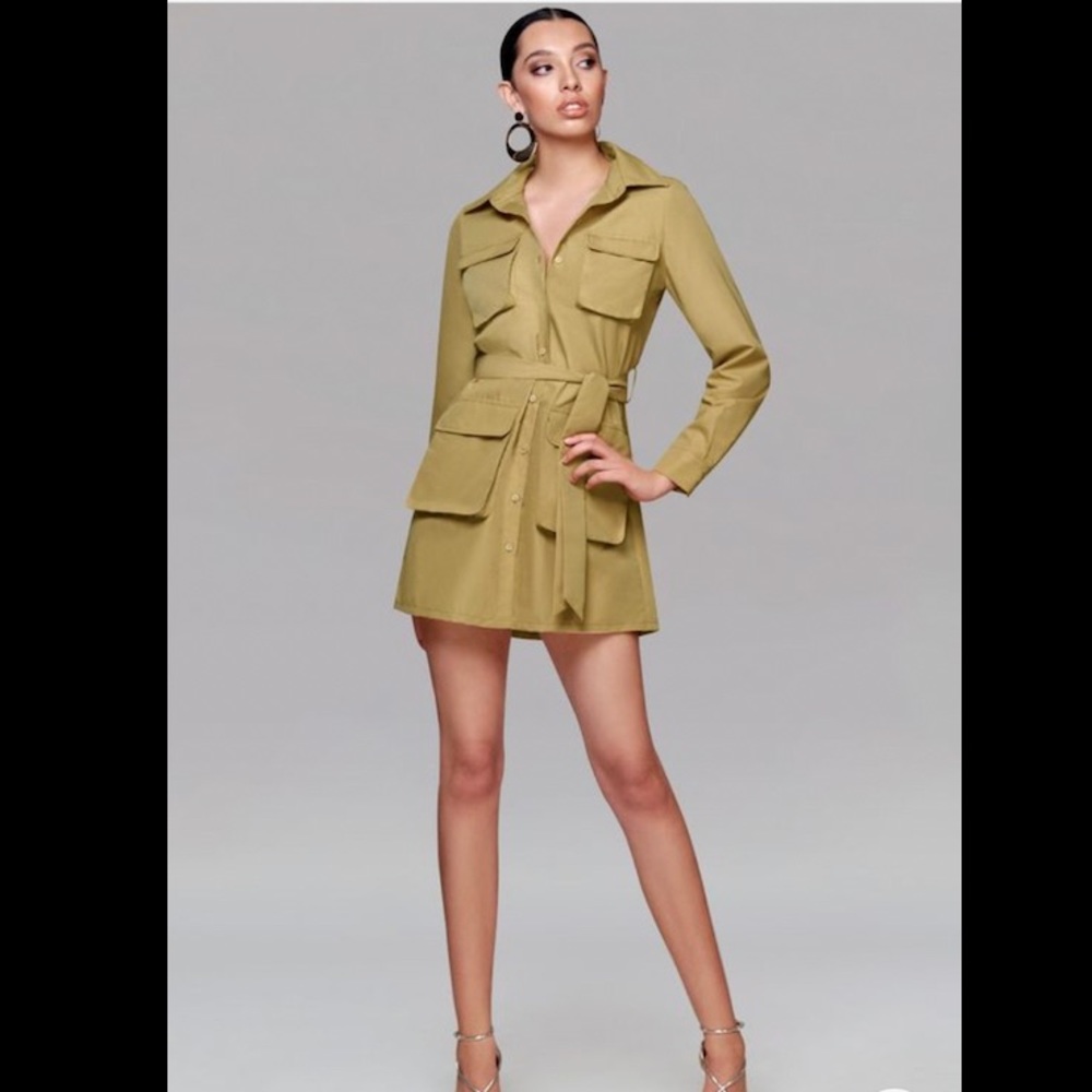 Blushmark Kahki Mini Dress